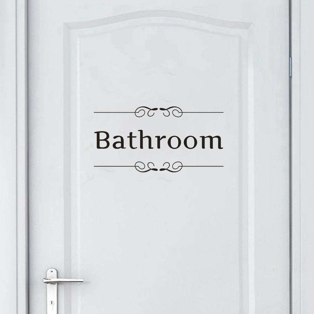 Xxysm-Kitchen Xxysm Door Mural Bathroom Wall Sticker Home Decoration Vinyl Art Murals Decals Bathroom Nursery Restaurant Hotel Cafe Office Decor Removable Self-Adhesive Stickers 28X14cm