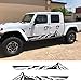 Naklejka na boczną spódnicę samochodu, Dla Jeep Gladiator JT Truck grafika Pickup drzwi boczne naklejki góry naklejki dekoracyjne samochód winylowa okładka