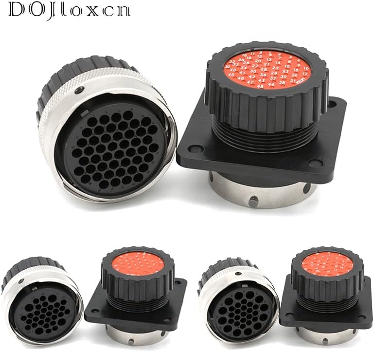 1 Set 31/32/48 Hole ITT Aviation Wiring Socket Waterproof Male Or Female Connector Plug Plastic Shell 192900-0425 192900-0475 - (Color: 48p female)