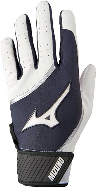Mizuno MVP Adult Baseball Batting Gloves | Pair | Adult, Youth, and TBall | Nonslip Palm | FlexMesh Back | QuikAdjust Wrist Tab
