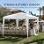 10x10 Canopy Tent Party - Sturdy Steel Frame - Thickened PE Cover - Waterproof Outdoor Patio Portable Instant Shade Gazebo for Outdoor Wedding Parties Camping - White