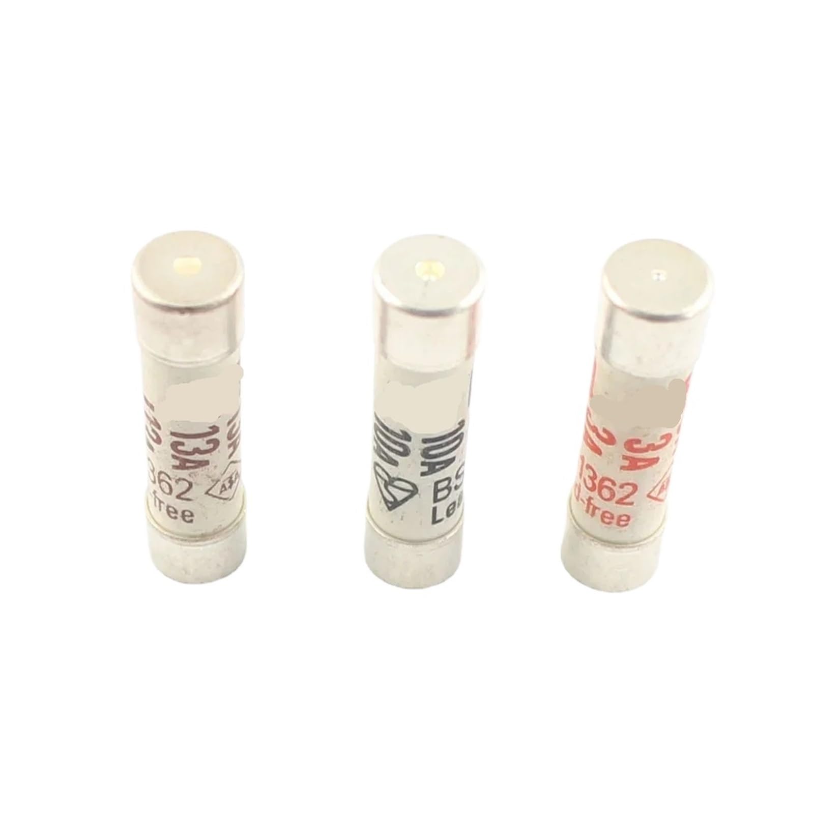 Fusibile ceramico a rottura rapida, Fusibile a spina BS1362 for riempimento di sabbia antisommossa, fusibile a cartuccia in ceramica 6x25mm 3A 10A 13A 240V senza piombo (13A)(13A)