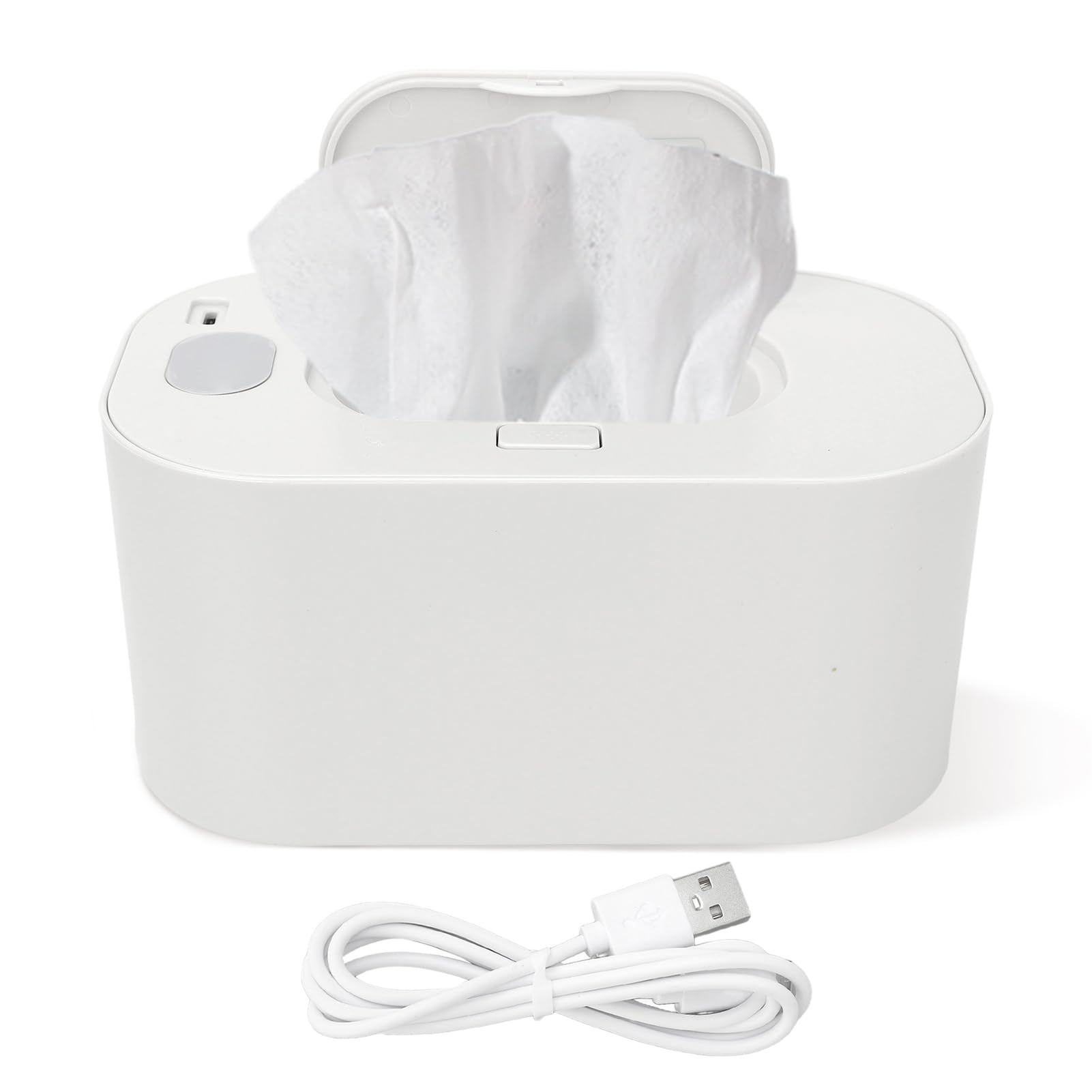 Portable Wet Wipes Heater, Constant Temperature Large Capacity Wet Wipes Dispenser Household Wet Wipe Wamer for Babies (White)