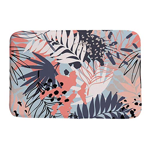 Tapis de bain velours corail absorbant et antidérapant pour douche