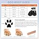 QKURT 4 Stück Hundeschuhe, Hundestiefel Pfotenschutz, wasserdichte Hundeschuhe mit Reflektierenden Riemen, Verstellbare, Waschbare, Pfotenschützer für Kleine, Mittlere und Große Hundee