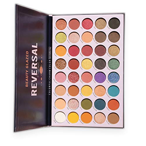 Beauty Glazed Charm 40 Color Eye Shadow Tray Blendable Shimmer Matte Reversal Planet Makeup Pallete Long Lasting Metallic Professional Pigmented Vibrant Bright Creamy Eyeshadow