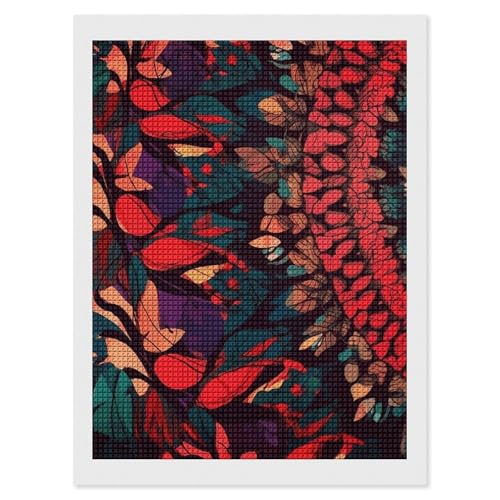 Peinture diamant fleurs rouges 5D : fini les espaces vides avec la toile carrée complète