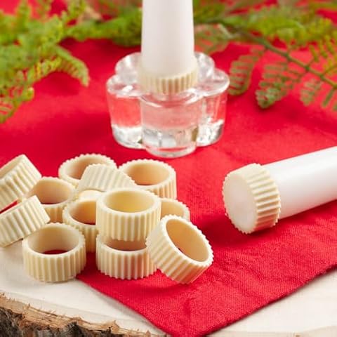 Factory Direct Craft Pack of 20 Rubber Candle Hugger Grippers - Candle Holders for Taper Candles and Candle Cups - Stay Put Candle Grips Keep The Candles Upright and in Place Cover