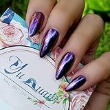 YUXUAN Chrome Chameleon Nail Powder Top Grade Mirror Effect Pigment for Nails (Purple)