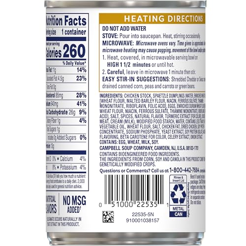 Image of Swanson Canned Chicken and Dumplings With White and Dark Chicken Meat, 10.5 OZ Can (Pack of 4)