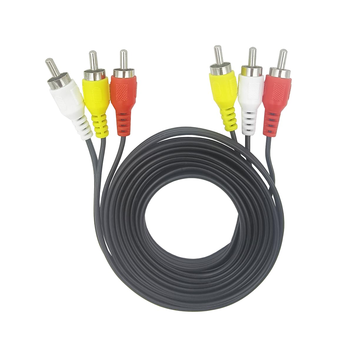 Cable compuesto RCA macho a macho, cable RCA de 6 pies compatible con proyector de TV, VHS, VCR, DVD