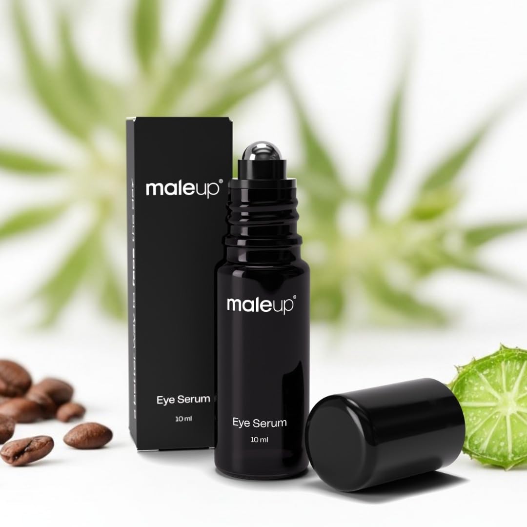 Augenserum Männer gegen Augenringe – Anti Aging Pflege mit Hyaluron, Koffein & Tocopherol – Mildert Schwellungen & Falten – Augencreme mit Soforteffekt – Augenpflege Männer Serum 10 ml