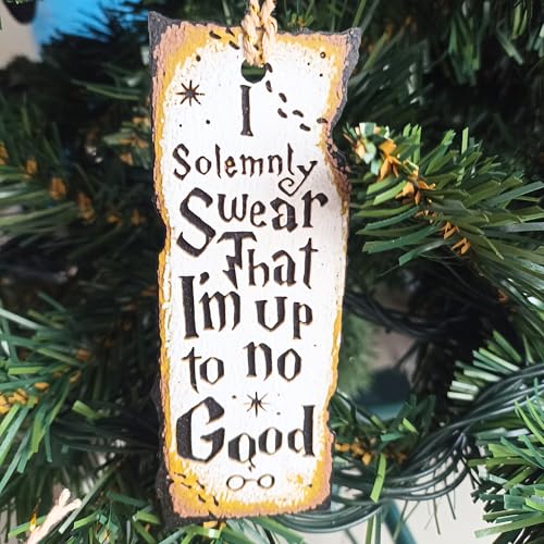 Image of Mischief Managed Vintage Scroll Bookmark | inchI Solemnly Swear that I'm Up to No Good inch Inspired Fantasy Bookmark for Book Lovers, Readers & Students | Aesthetic Page Marker Gift | Durable Bioplastic