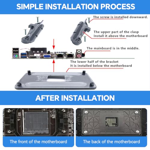 Image of ZORBES CPU Heatsink Bracket Stand Base for AMD AM4 AM5, Universal CPU Cooler Mounting Bracket Kit AM5 AM4 Backplate with Standoffs and Screws for PC Building and Cooler Installation
