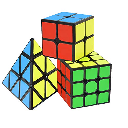 Coolzon Speed Cube Set, Rubix Cube Set, 3 Pack Magic Cubes Pyraminx +