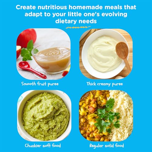 Image of EVLA'S - Baby Food Maker Machine, Steamer, Blender, Baby Food Processor for Homemade Healthy Food in Minutes, Touch Screen with 6 Bags