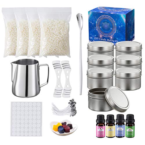 ARTIBETTER Kit de Fabricação de Velas DIY Com 600Ml Copo de Aço Inoxidável Fragrância de Cera de Abe