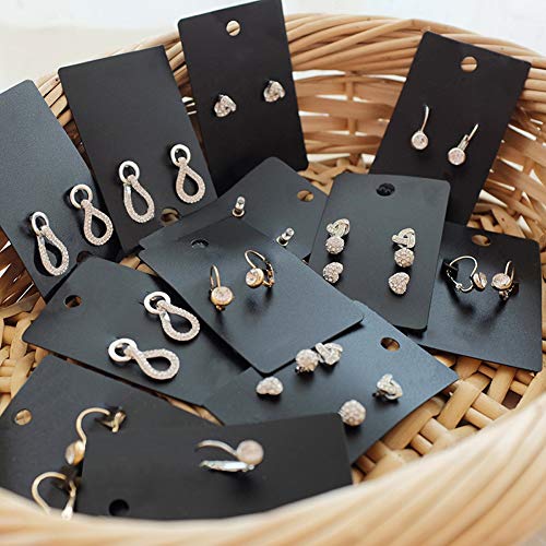 Earring Card Holder Earring Display Cards Hanging Earring, Kraft Paper Tags, 256 Pack, 3.5 x 2 Inches (Black)2