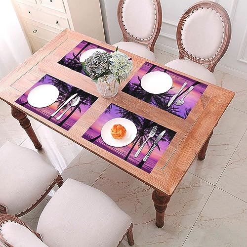 Sets de table tissés silhouette de palmier, chic et durable - 3