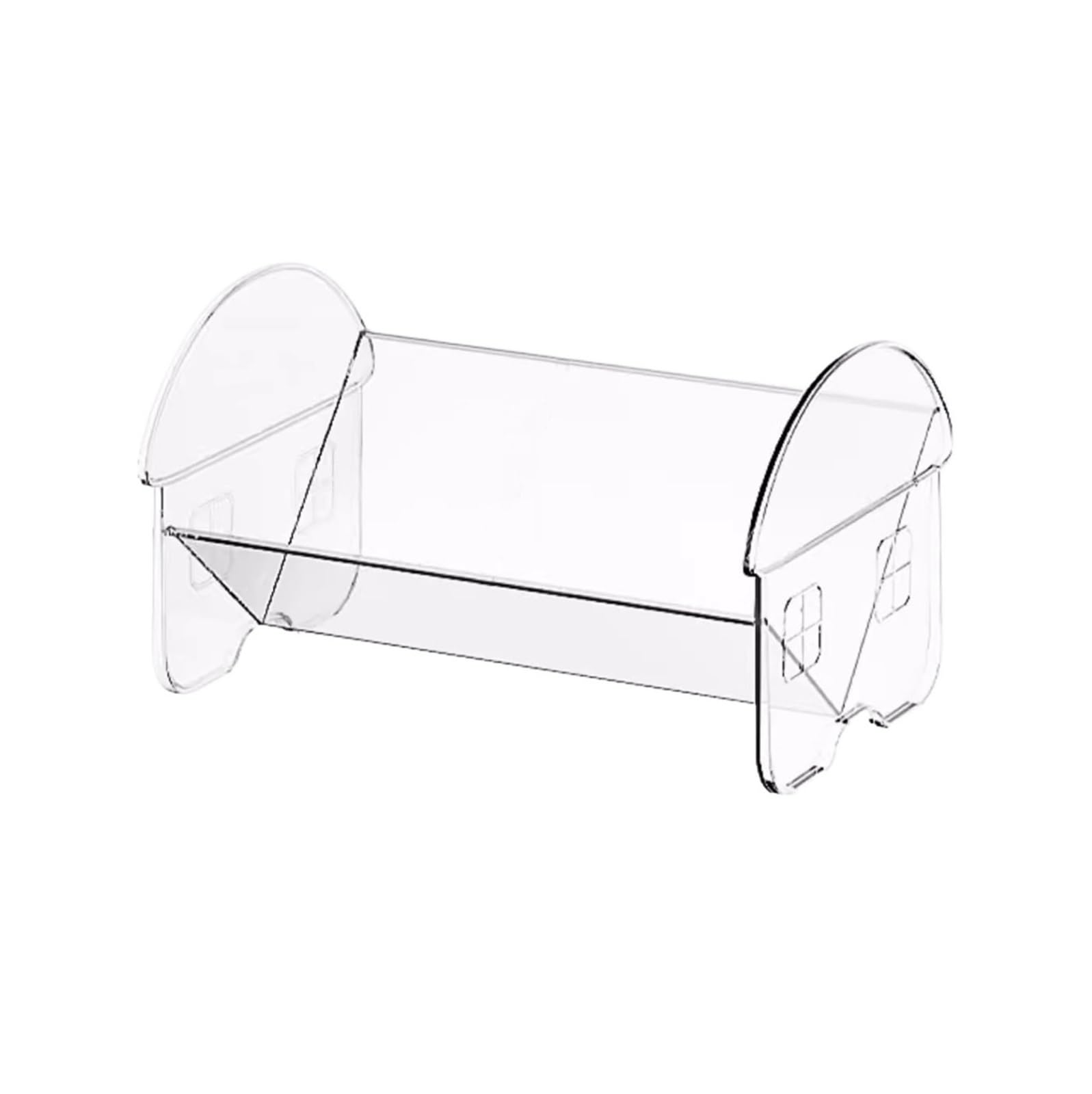Zhaoj24-05 Bookcase Small Home Tabletop Open Bookshelf Transparent Acrylic Inclined Organizer Shelf