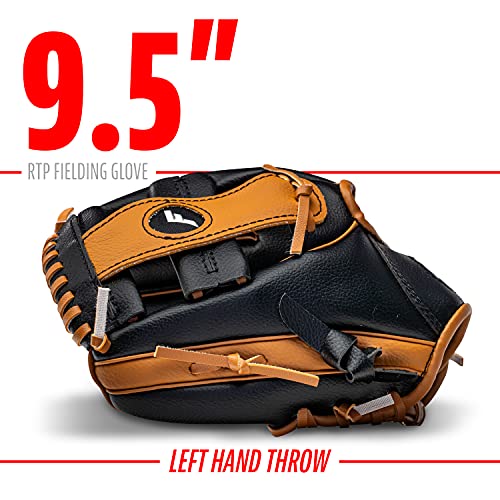 Image of Franklin Sports Kids Baseball Gloves - RTP Youth Teeball Glove + Ball Set - Boys + Girls Teeball Mitt Set - Kids + Toddlers - 9.5 inch
