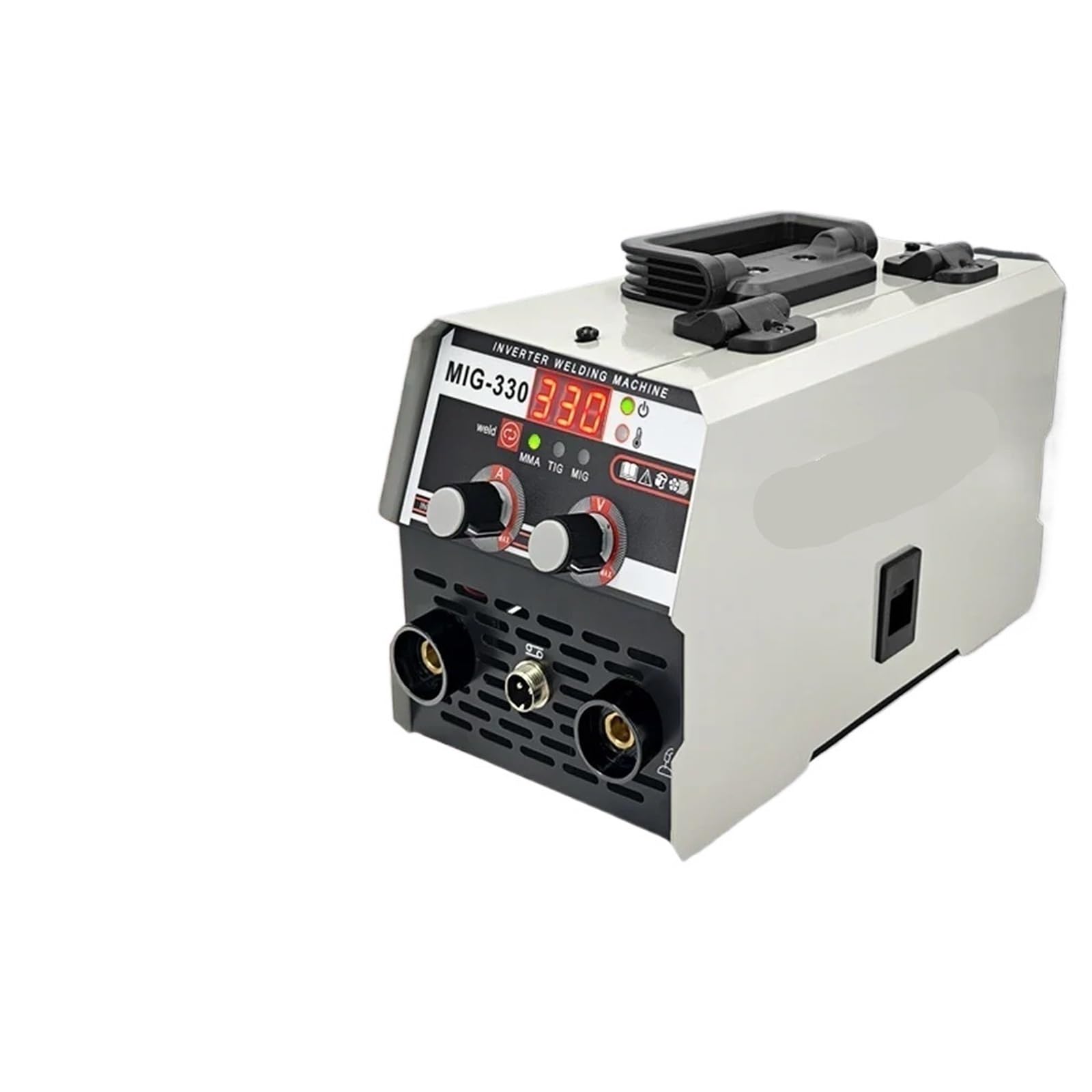 MIG MMA TIG 330A, półautomatyczna spawarka 3 w 1, z falownikiem i drutem nadziewanym, bez gazu (220 V EU)