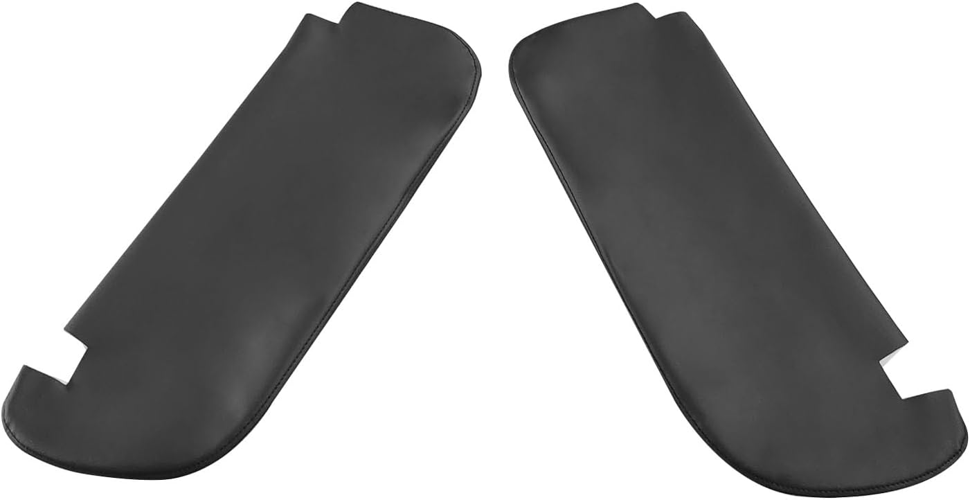 Left & Right Sun Visor Replacement Leather Cover Black for Dodge RAM 1994 1995 1996 1997 1998 1999 2000 2001