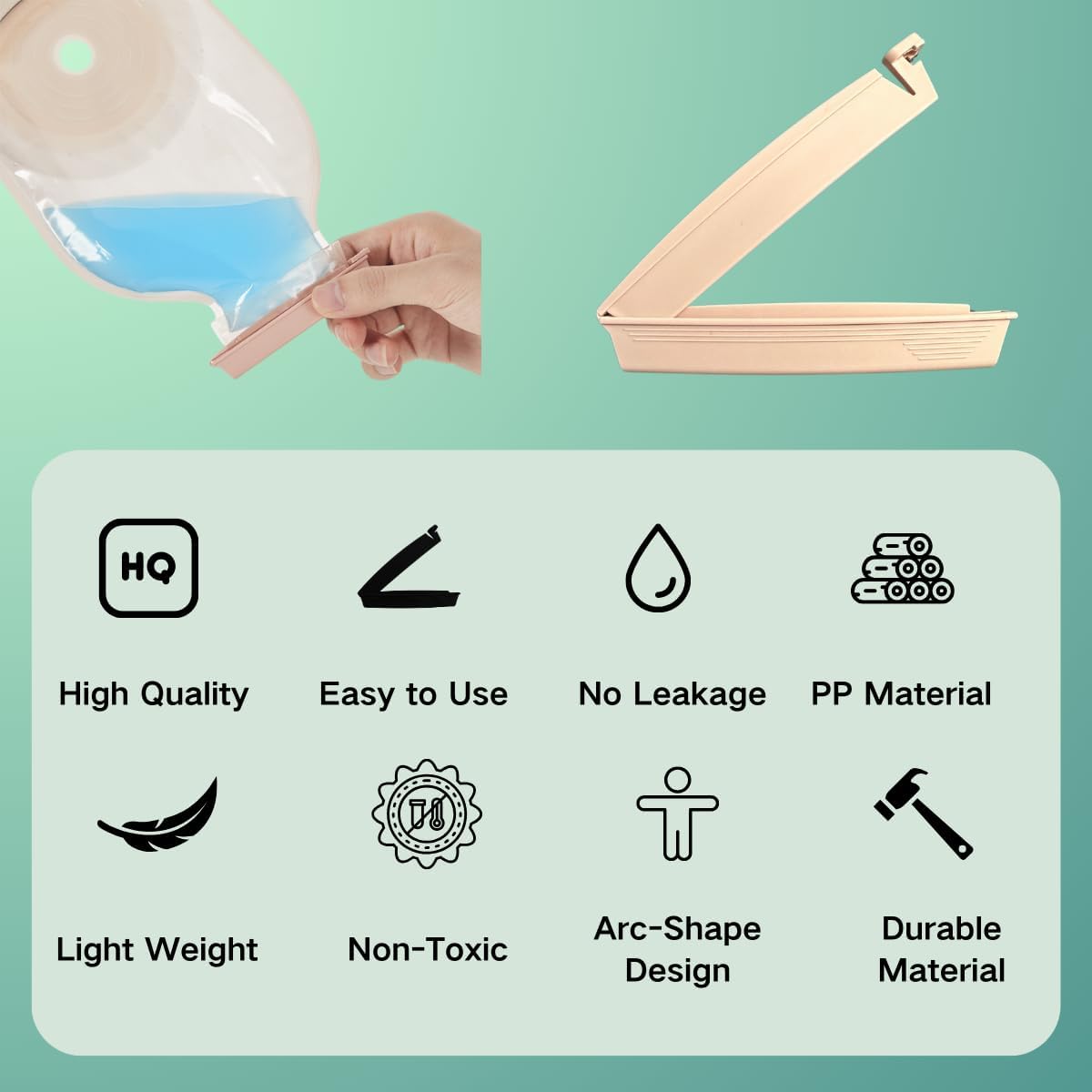 10PCS Ostomy Bag Clips Drainable Pouch Clamps Tail Closure - Colostomy Supplies, Leak-Proof Tail Closure, Colostomy Sealing Clips, Ostomy Care Tools, Fistula Accessories