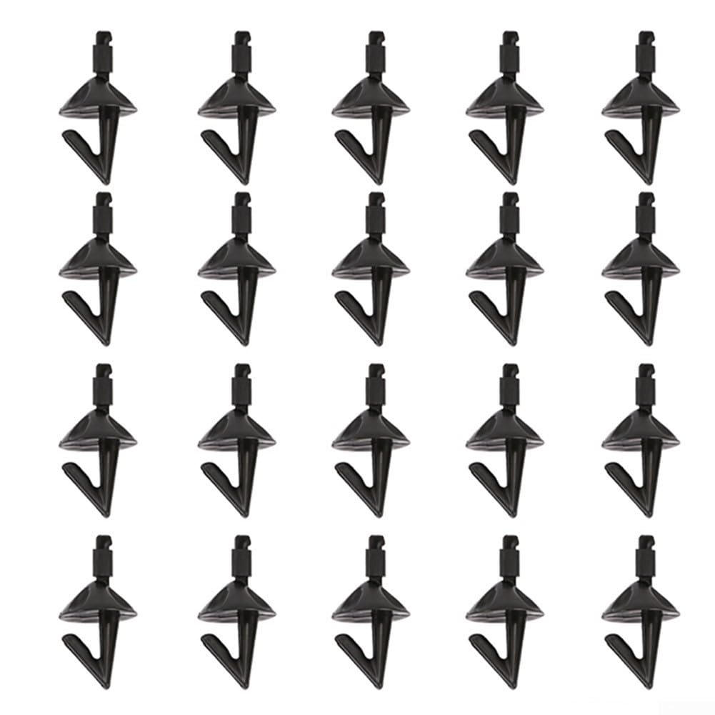 20pcs Breakaway Bait For Impact Shields Sea Fishing Rig Clips, PE Automatic Release Protector for Pulley Rigs & Large Baits, 37x18mm Black Terminal Tackle