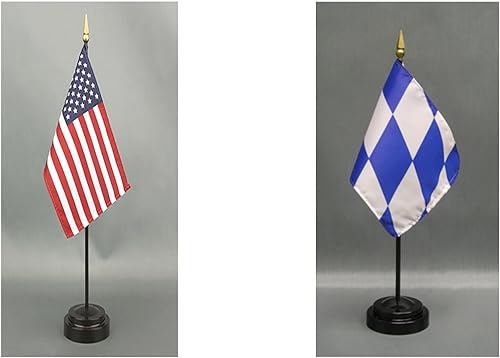 Miniatura 124 de Juego de banderas de escritorio de Afganistán, hecho en Estados Unidos, de rayón de 4 x 6 pulgadas, escritorio de oficina y pequeñas banderas