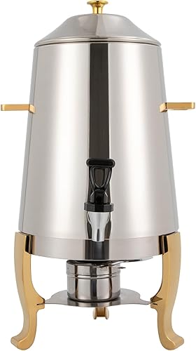 Dispensador de bebidas calientes de acero inoxidable de 3.4 galones, urna de café con soporte de combustible de calentamiento continuo, urna de té y