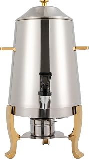 3.4 Gallon Stainless Steel Hot Beverage Dispenser, 13L Electric Coffee Urn with 2-Way Heating & Fuel Holder, Hot Chocolate/Coffee/Apple Cider Chafer for Party Buffet Catering, Durable Aluminum Tripod