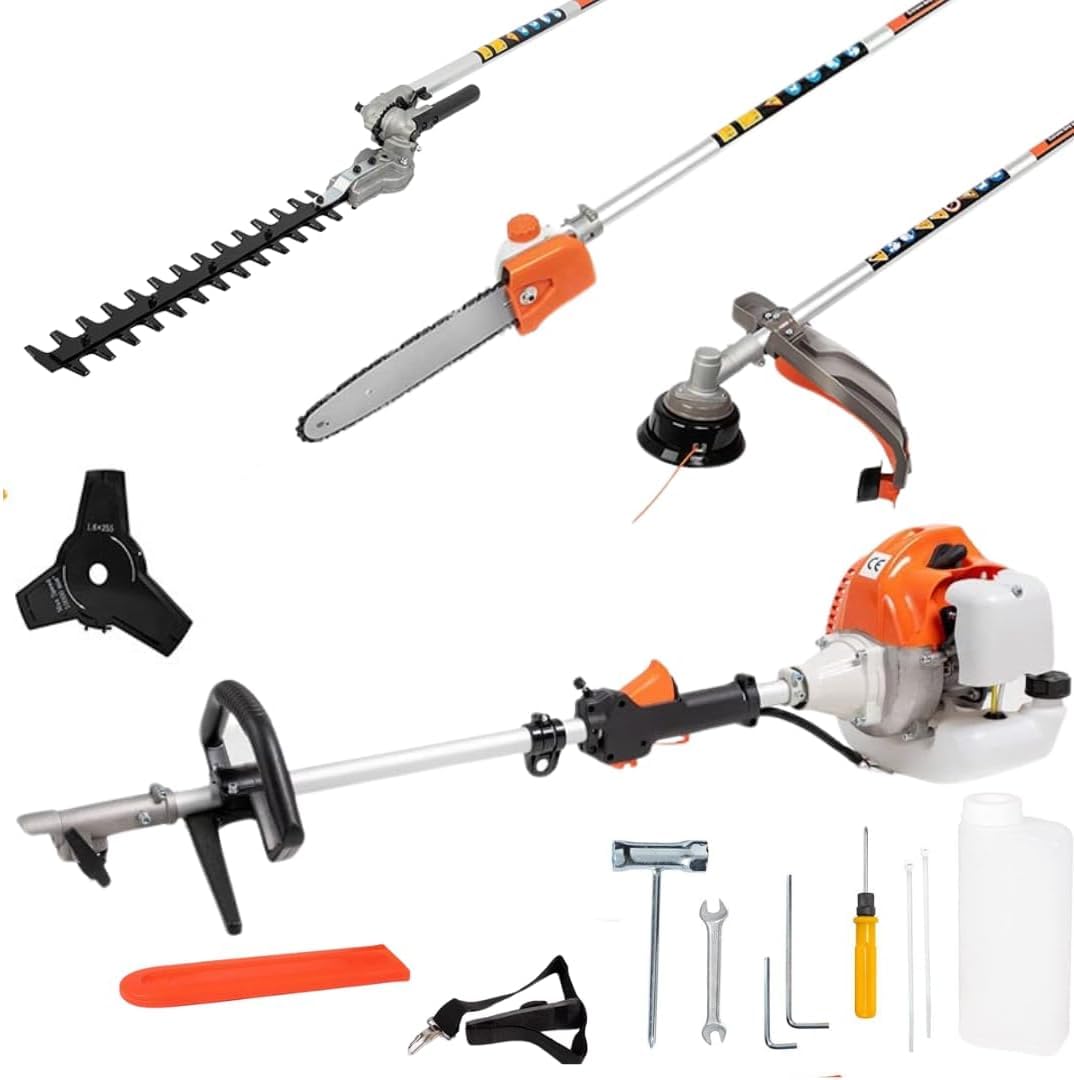 4 in 1 Decespugliatore a Scoppio 52cc 2T tagliasiepi disco tre denti troncarmi motosega