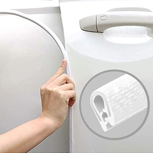 Borde blanco de goma con canal en U con metal de 12 x 38 pulgadas, para espacio de 364 a 14 pulgadas, tira de sellado de borde de puerta de disponible en Yaxa Peru