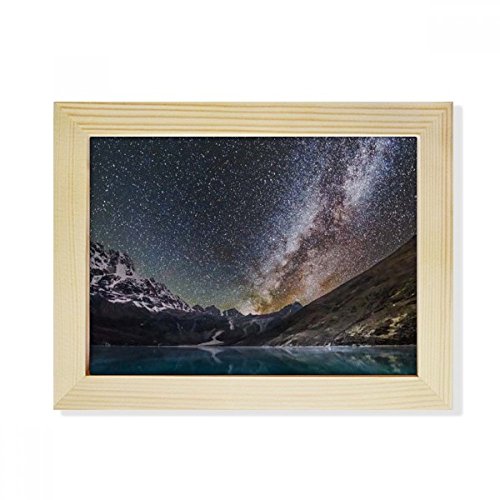 Marco de madera de galaxia y lago glaciar de 6x8 pulgadas para regalar 2