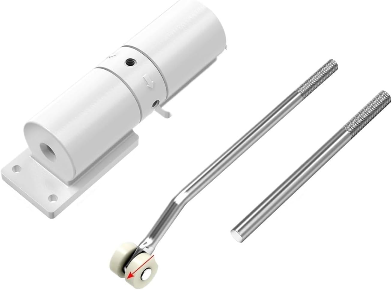 Automatic Door Closer Adjustable 30KG Soft Closing Spring Device Hydraulic Buffer Mute(Gray)