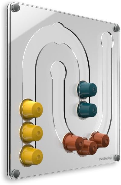 Juhu Mini 2013.03.1303133 Wall-Mounted Capsule Holder for Nespresso Capsules - 29 x 29 cm - Transparent