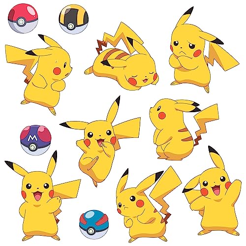 RoomMates RMK3596SCS Pokemon Pikachu Peel and Stick Wall Decals, Multicolor, 8 inch - Image 2