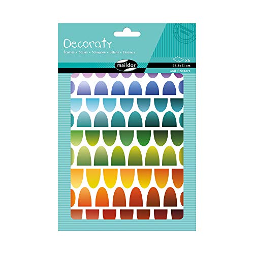 Maildor AE164C, STICKERS Decorations, 6 sheets, Dimensions: 21 cm x 14,8 cm, SCALES (468 stickers)