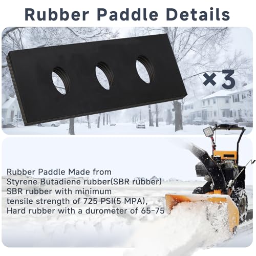 100% 304 Stainless Snow Blower Impeller Modification Kit, 1/4\" 3-Blade Universal, for Modifies 2-Stage Machine Snow Blower Impeller Including Installation Hardware, Reuse in Harsh Environments(3) - Thumbnail 7