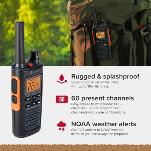 Image of Cobra RX680 Walkie Talkies (2-Pack), IP54 Water Resistant Design