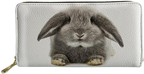 Coloranimal Long Wallet for Women Girls Kawaiii 3D Rabbit Design PU Leather Clutch Bag Handbags Travel Accessories Ziper Around Organizer Pouch