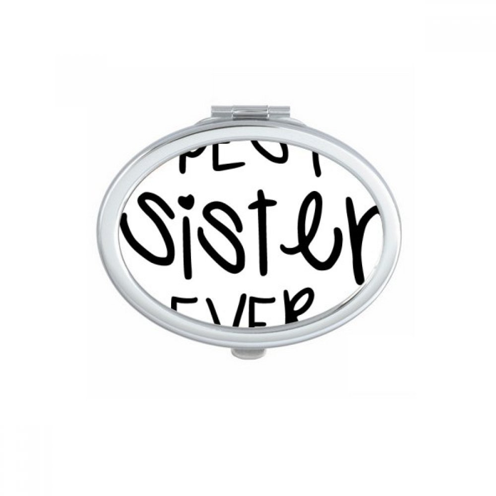 Miroir compact de poche ovale pour maquillage et sac à main nomade