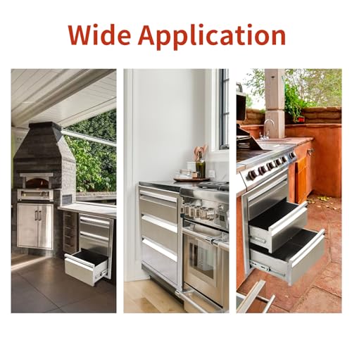 Sgolan SX09 Outdoor Kitchen Drawers 14 Inch W X 21 Inch H X 23 Inch D Triple Bbq Drawers Stainless Steel Built-In Drawer thumb #6
