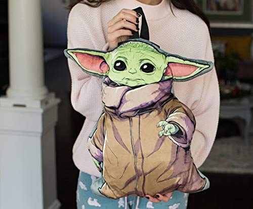 Star Wars: Mochila infantil The Mandalorian The Child de 40,6 cm | Mochila de pelúcia 