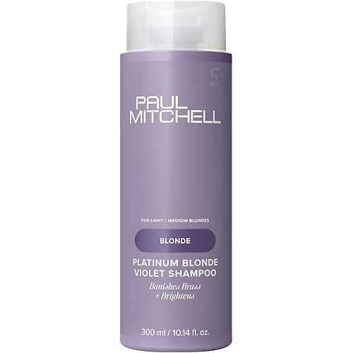 Paul Mitchell Platinum Blonde Violet Shampoo, Banishes Brass + Brightens, Ideal for Light to Medium Blonde, Silver, Gray or White Hair