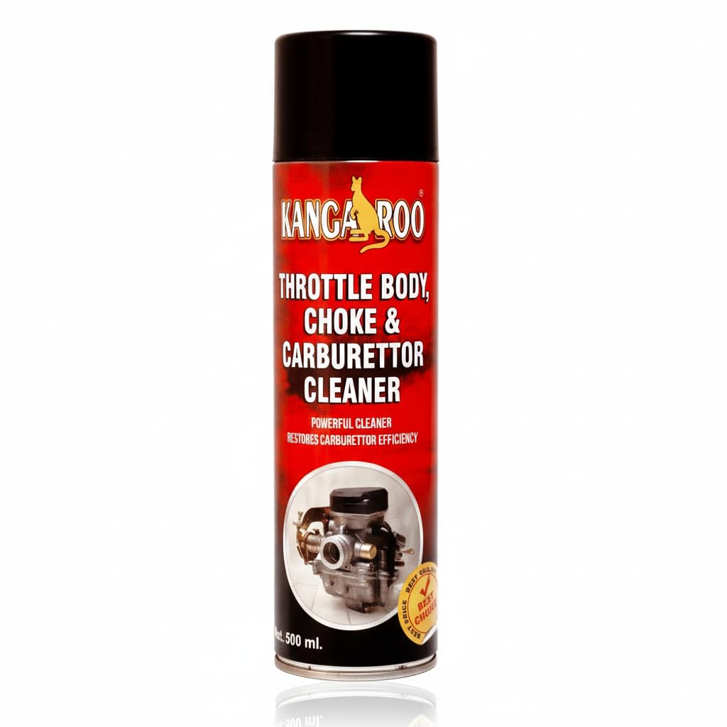 Kangaroo Choke Carburettor Throttle Body Cleaner Spray | Fuel Oil Deposit Cleaner Spray 500 Ml Each (Pack Of 1).