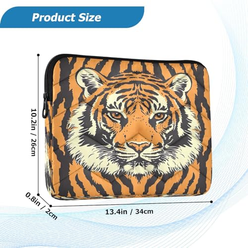Funda para portátil 13-14 pulgadas con patrón de tigre miniatura 3