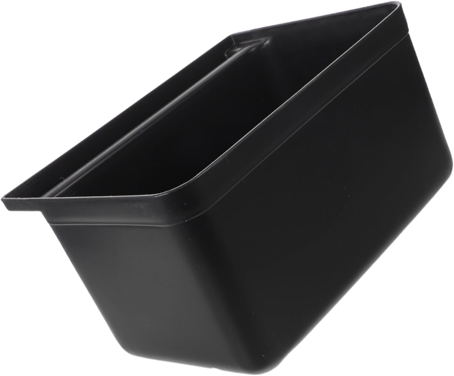 VALICLUD Utility Cart Organizer Bin Large Capacity Black Plastic Versatile Utility Cleaning Cart Side Bin Easy Cleaning and Maintenance for Hospitals and Restaurants
