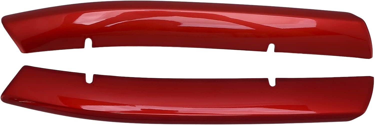 Aramox Front Grille Cover Trim, 2pcs ABS Red Front Grille Bottom Trim Car Accessories Replacement for CX‑5 2017‑2020